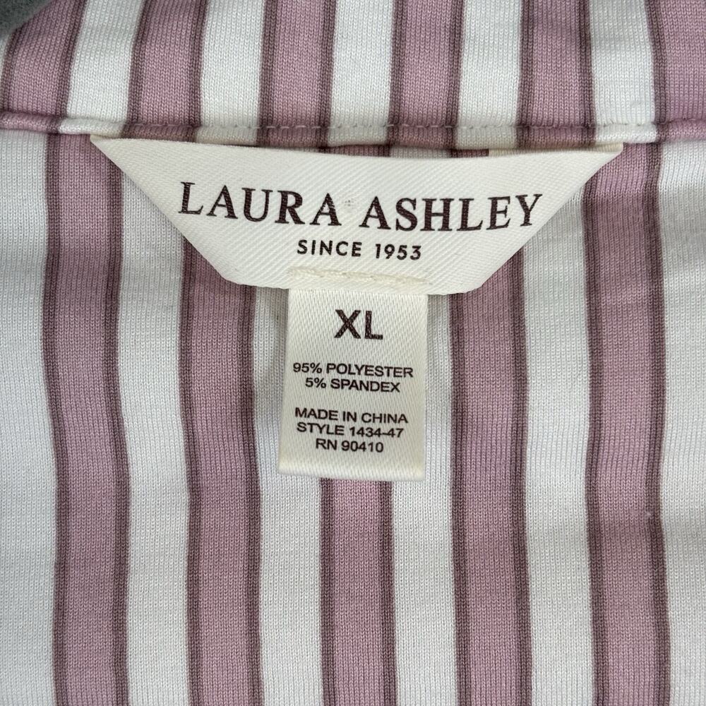 Laura Ashley Pajama Set XL Pink Quiet Luxury Preppy Loungewear Top Pull On Pants - Picture 3 of 12